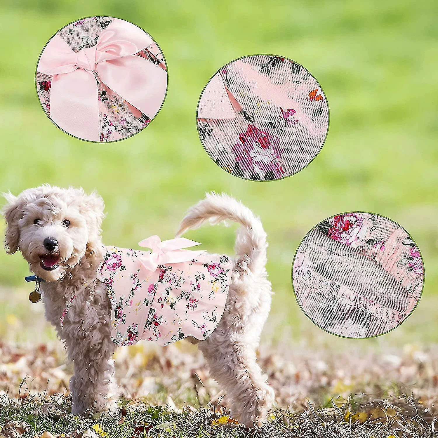 Unbranded Chien Bowknot Robe Florale Pet Princess Dress Dog Sundress Dog Princess Dress Coton Pet Clothes Streamer Princess Dress-16 / Xl 5 Unbranded Chien Bowknot Robe Florale Pet Princess Dress Dog Sundress Dog Princess Dress Coton Pet Clothes Streamer Princess Dress-16 / Xl – Image 5