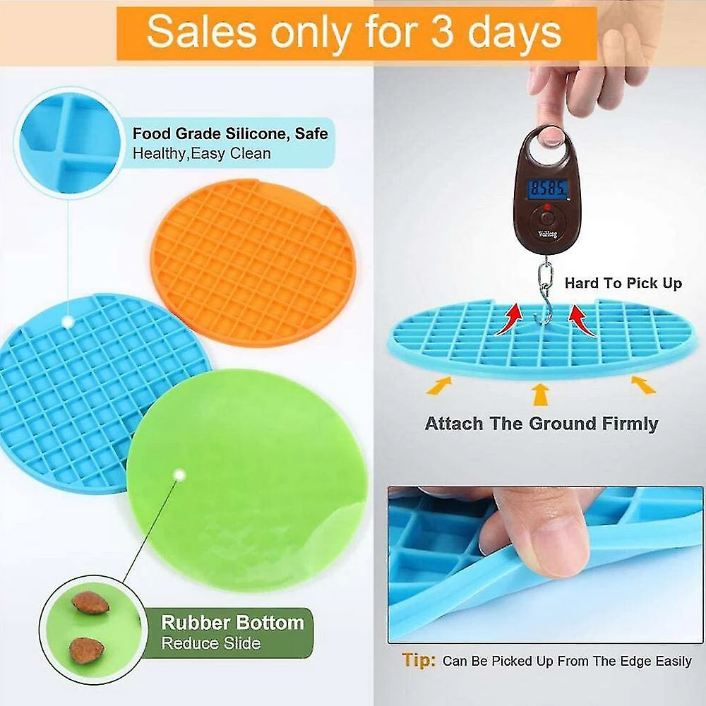 Treingi 2pcs Pet Lick Pad, Beurre D’arachide Lick Mat, Soulagement De L’anxiété Fun Dog Feeder 2 Treingi 2pcs Pet Lick Pad, Beurre D’arachide Lick Mat, Soulagement De L’anxiété Fun Dog Feeder – Image 2
