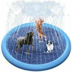 Sevenprin Dog Splash Pool, Anti-slip Dog Splash Pad For Dogs Kids Inflatable Bath Pool Summer Outdoor Garden Water Toys