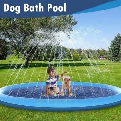 Sevenprin Dog Splash Pool, Anti-slip Dog Splash Pad For Dogs Kids Inflatable Bath Pool Summer Outdoor Garden Water Toys -nourriture pour chien boutique 670568293 max