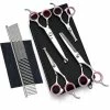 Vrxin 6 En 1 Professional Stainless Steel Safety Round Tip Dog Grooming Scissors Kit, Pour Le Toilettage De Chien