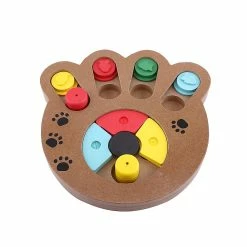 Unbranded 1pc Mignon Chiot Multi-fonctionnel Interactive Nourriture Traitée Jouet En Bois Pour Pet Dog Cat Paw