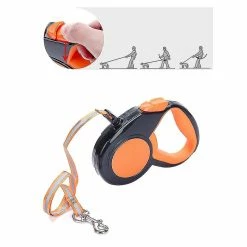 Unbranded Laisse Pour Chien Extension Automatique Nylon Chiot Pet Dog Laisses Orange - Aespa -nourriture pour chien boutique 678617648 max