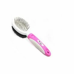 Dxn Pet Grooming Dog And Cat Dual Side Pin And Bristle Pet Deshedding Hair Brush (couleur Aléatoire)