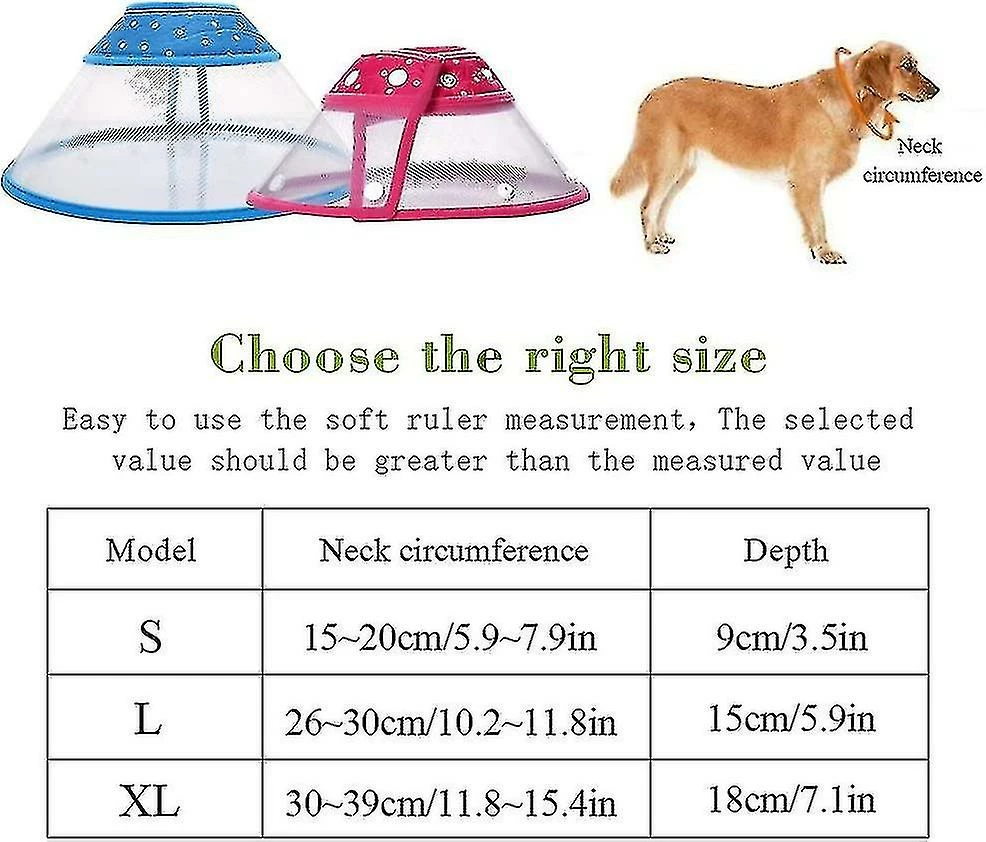 Unbranded Pet Cone Recovery Dog Cone Réglable Collier Pour Chien Collier Rembourré Clair Avec Bord Souple Respirant, Cône De Chiot En Plastique Protéger La Récupération De La Chirurgie Du Cou 2 Unbranded Pet Cone Recovery Dog Cone Réglable Collier Pour Chien Collier Rembourré Clair Avec Bord Souple Respirant, Cône De Chiot En Plastique Protéger La Récupération De La Chirurgie Du Cou – Image 2