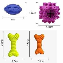 Unbranded Pets Indestructable Balls Puzzle Rubber Treat Squeaky Interactive Chew Dog For Aggressive Chewers Free Shipping -nourriture pour chien boutique 686370394 max