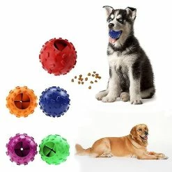 Unbranded Pets Indestructable Balls Puzzle Rubber Treat Squeaky Interactive Chew Dog For Aggressive Chewers Free Shipping -nourriture pour chien boutique 686370466 max