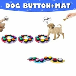 Unbranded Dog Treat Button Set Dog Enregistrable Training Buttons Dog Speech Training Buzzers Presser Sound Toys For Communication -nourriture pour chien boutique 688361370 max