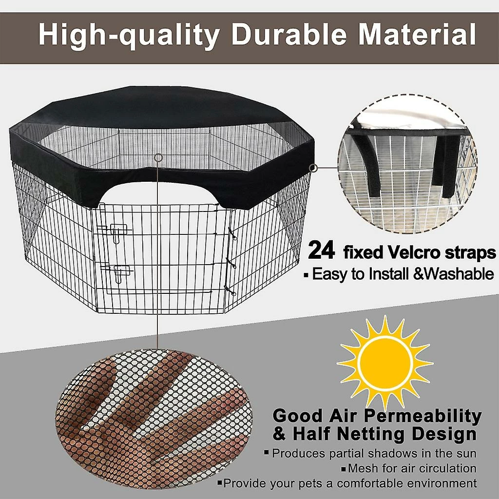 Unbranded Pet Playpen Cover Dog Playpen Mesh-top Cover Outdoor Pet Escape Prevent Accs 4 Unbranded Pet Playpen Cover Dog Playpen Mesh-top Cover Outdoor Pet Escape Prevent Accs – Image 4