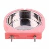 Unbranded Dog Crate Bowl Amovible En Acier Inoxydable Suspendu Pet Bowls Cage Feeder Dish
