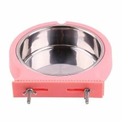 Unbranded Dog Crate Bowl Amovible En Acier Inoxydable Suspendu Pet Bowls Cage Feeder Dish