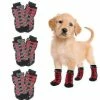 Daka Chaussettes Antidérapantes Pour Chiens 2 Paires Soft Adjustable Paw Protection Dog Grip Chaussettes Avec Sangle De Contrôle De Traction