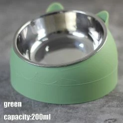 Daka Cat Dog Bowl 15 Degrés Surélevé En Acier Inoxydable Cat Bowls Sauvegarde Cou Puppy Cat -nourriture pour chien boutique 700136392 max