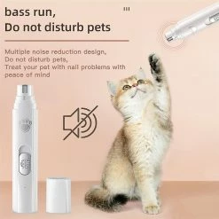 Sevenprin Pet Led Nail Grinder Dog Cat Paws Electric Grooming Trimmer Grinding Clipper File Pedicure Tool Usb Rechargeable -nourriture pour chien boutique 703505515 max
