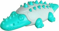 Lonfdy Crocodile Shape Dog Toy Leaking Food Ball Molar Tooth Cleaning Stick