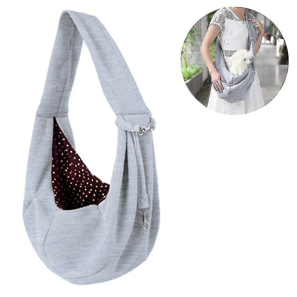 Daka Dog And Cat Sling Carrier Mains Libres Réversible Pet Papoose Bag - Réglable (gris) 1 Daka Dog And Cat Sling Carrier Mains Libres Réversible Pet Papoose Bag - Réglable (gris)