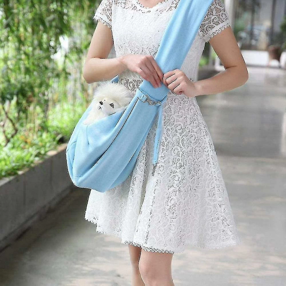 Daka Dog And Cat Sling Carrier Mains Libres Réversible Pet Papoose Bag - Réglable (bleu) 2 Daka Dog And Cat Sling Carrier Mains Libres Réversible Pet Papoose Bag - Réglable (bleu) – Image 2