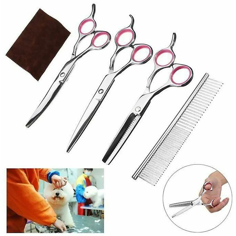 Unbranded 4pcs Stainless Steel Beauty Dog Grooming Scissors Kit B12432,11 2 Unbranded 4pcs Stainless Steel Beauty Dog Grooming Scissors Kit B12432,11 – Image 2