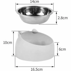 Unbranded Cat Bowl, Cat Bowl Incliné, 15 Tilted Platform Cat Bowl, Small Dog Bowl, Anti-slip Cat Dog Bowl, Raised And Tilted Cat Bowl, Cat Bowls, 200ml -nourriture pour chien boutique 708853876 max