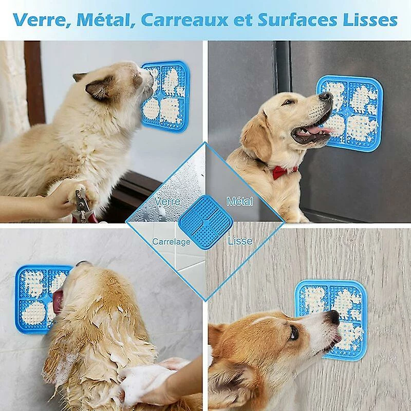 Unbranded Tapis à Lécher Pour Chien, Sans BPA, 2 Pièces Dog Leche Mat Avec 1 Spatule En Silicone, Pour Les Soins Et L’entraînement Des Animaux De Compagnie (bleu, Orange),11 3 Unbranded Tapis à Lécher Pour Chien, Sans BPA, 2 Pièces Dog Leche Mat Avec 1 Spatule En Silicone, Pour Les Soins Et L’entraînement Des Animaux De Compagnie (bleu, Orange),11 – Image 3