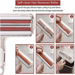 Unbranded Pet Hair Remover Brush Dog Cat, Hair Pick Up Brush Remover, Reusable Magic Hair Remover, Pet Hair Roller, Epilator (vêtements / Canapé / Voiture / Lit / Tapis), Rouge -nourriture pour chien boutique 708865332 max