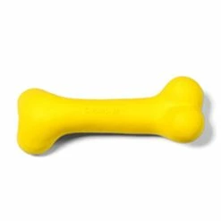 Unbranded Nettoyage Des Dents Jouer En Forme D’os Coffre-fort Pour Le Caoutchouc Agressif Outdoor Dog Chew Toy, Jaune, 11