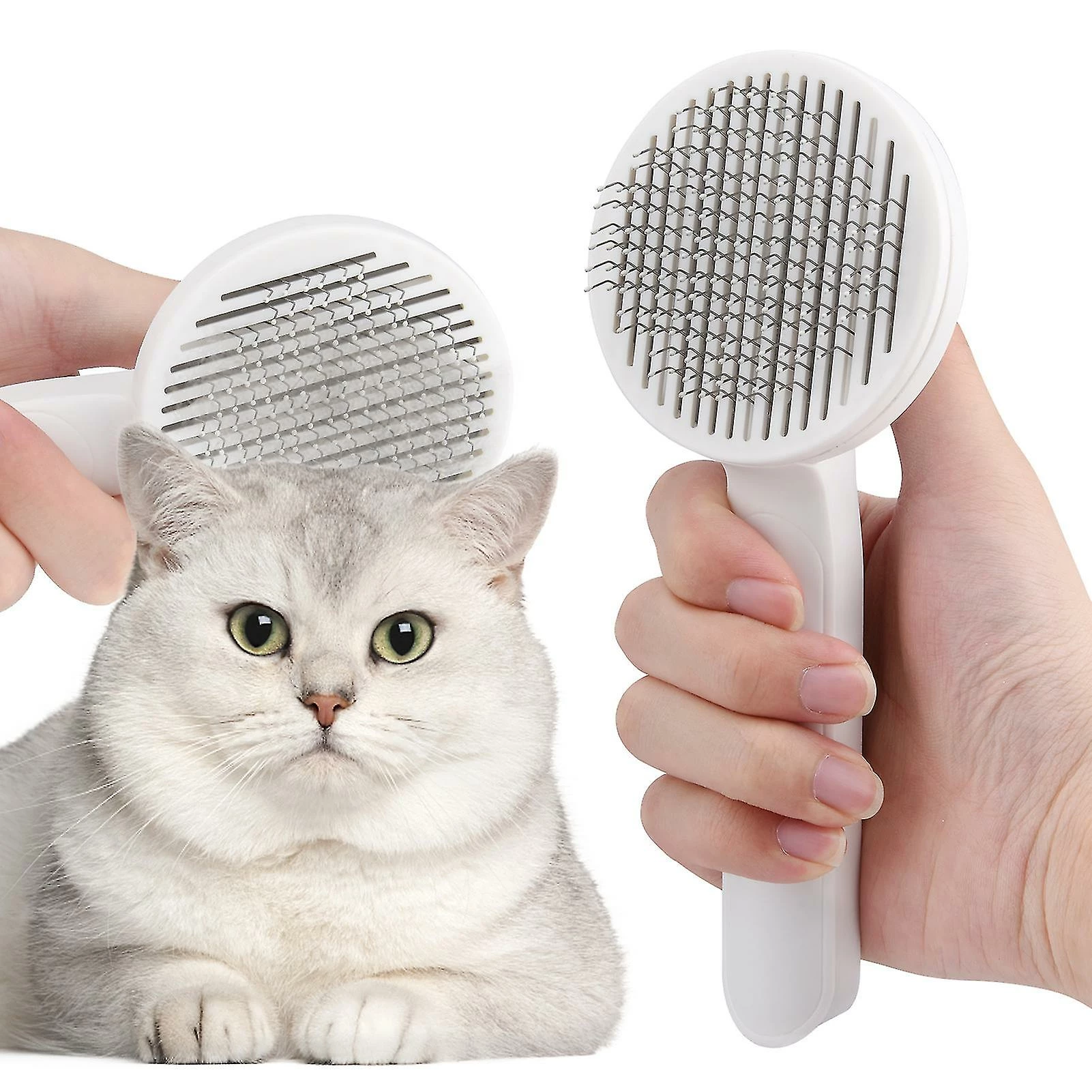 Unbranded Peigne De Chat Durable Pour Le Toilettage Push Button Dog Brush Shedding Tool Pet Supply,11 2 Unbranded Peigne De Chat Durable Pour Le Toilettage Push Button Dog Brush Shedding Tool Pet Supply,11 â Image 2