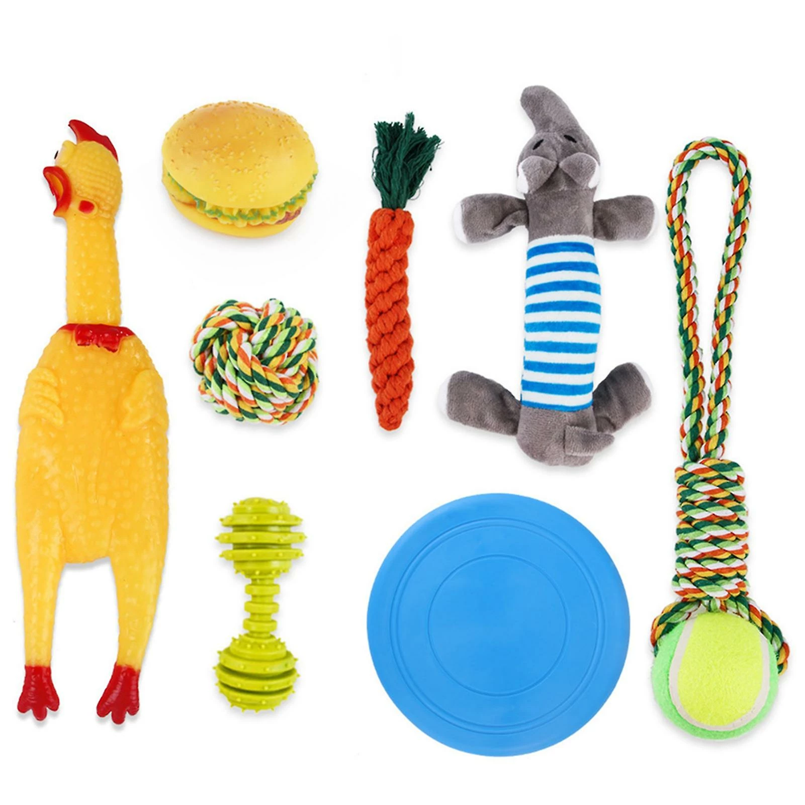 Favrison 8pcs Dog Plush Squeaky Toys Molar Teeth Cleaning Bite Resistant Interactive Pet Chewing Toy For Indoor And Outdoor 1 Favrison 8pcs Dog Plush Squeaky Toys Molar Teeth Cleaning Bite Resistant Interactive Pet Chewing Toy For Indoor And Outdoor