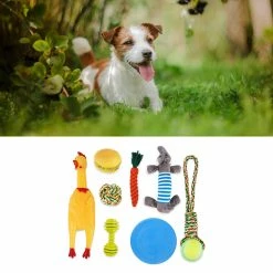 Favrison 8pcs Dog Plush Squeaky Toys Molar Teeth Cleaning Bite Resistant Interactive Pet Chewing Toy For Indoor And Outdoor 4 Favrison 8pcs Dog Plush Squeaky Toys Molar Teeth Cleaning Bite Resistant Interactive Pet Chewing Toy For Indoor And Outdoor -nourriture pour chien boutique 713421525 max