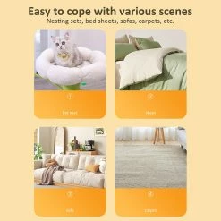 Favrison Pet Hair Remover 2 Way Hair Removal Cat Dog Lint Remover With Handle For Animal Fur Removal Tool -nourriture pour chien boutique 713421859 max