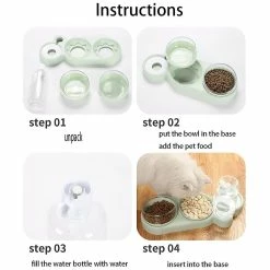 Xxcc Cat Pour Chats, Bols D’eau Tilt Cat Dog Food Avec Bouteille D’eau Automatique Pour Chats Petits Chiens -nourriture pour chien boutique 713432106 max