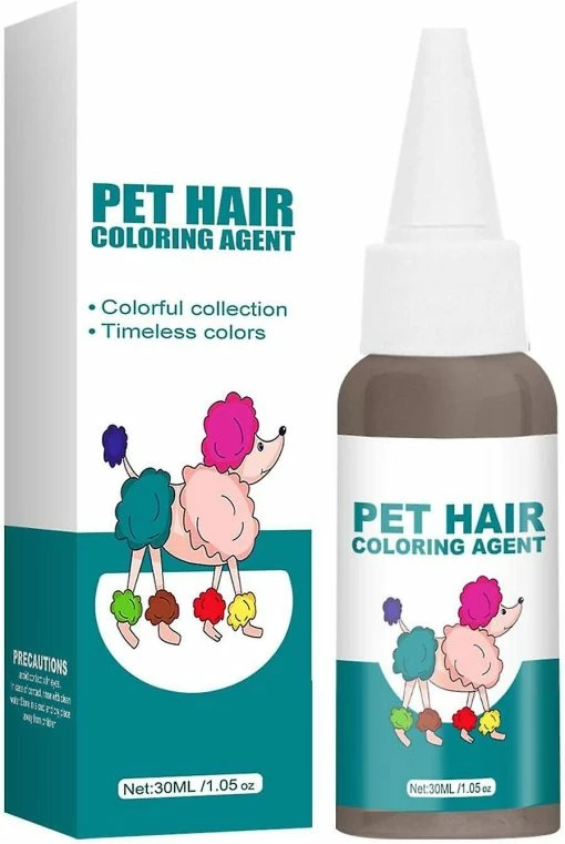 Unbranded Cat Dog Professional Pet Stain, Hair Dye Cream Coloring Agent, Safe Hair Dye, Pet Grooming Hair Coloring Dyes Pigment Agent Suppliesgray Brown -nourriture pour chien boutique 713462152 max