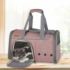 Unbranded Ldlc Qs-056 Portable Pet Cross Body Bag Dog Cat Respirant Shoulders Bag Folding Travel Pet Carrier Case - -nourriture pour chien boutique 713555979 max