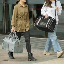 Unbranded Ldlc Qs-056 Portable Pet Cross Body Bag Dog Cat Respirant Shoulders Bag Folding Travel Pet Carrier Case - -nourriture pour chien boutique 713556119 max