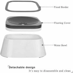 Unbranded Dog Water Vehicle Bowl Carried Bowl Cat Floating Water Bowl Slow Water Feeder Dispenser Anti-overflow Pet Fountain Portable Car Dog & Cat -nourriture pour chien boutique 716305585 max