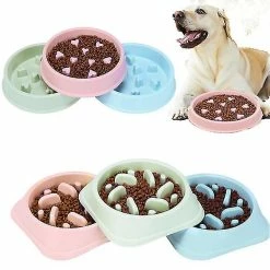 Unbranded Anti-gul Food Plate Dog Eating Slow Down Bowl Pet Er Cat Pets