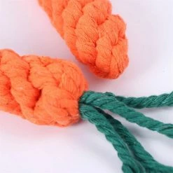 ShuFu 3pcs Carrot Biting Rope Pet Toy Dog Bite Resistant Braided Cotton Rope Grinding Teeth To Relieve Boredom Knots -nourriture pour chien boutique 717864797 max