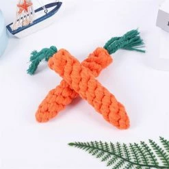 ShuFu 3pcs Carrot Biting Rope Pet Toy Dog Bite Resistant Braided Cotton Rope Grinding Teeth To Relieve Boredom Knots -nourriture pour chien boutique 717864813 max
