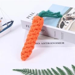 ShuFu 3pcs Carrot Biting Rope Pet Toy Dog Bite Resistant Braided Cotton Rope Grinding Teeth To Relieve Boredom Knots -nourriture pour chien boutique 717864830 max