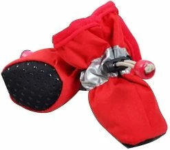 Unbranded Waterproof Puppy Rain Boots, Set Of 4 Pet Boots, Soft Fabric Waterproof Dog Shoes (s,red) Z -nourriture pour chien boutique 718408522 max