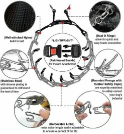 Unbranded Dog Paw Training Collar, Dog Choke With Comfort Tips And Quick Se Buckles For Medium Dogs (3.5mm*55cm) Z -nourriture pour chien boutique 718410725 max