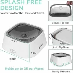 Unbranded Dog Water Bowl, Dog Bowl No-spill Pet Water Bowl 35oz, Slow Water Feeder Z -nourriture pour chien boutique 718410963 max