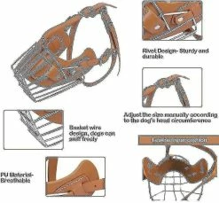 Unbranded Metal And Dog Muzzle - Lar Dog Muzzle - Medium Dog Muzzle -nourriture pour chien boutique 721614844 max