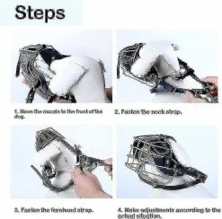 Unbranded Metal And Dog Muzzle - Lar Dog Muzzle - Medium Dog Muzzle -nourriture pour chien boutique 721614864 max