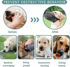 Unbranded Dog Muzzle, Dog Muzzle Mesh Mask With Adjustable Straps, Prevent Biting Chewing And Licking Breathable Fz51-3 -nourriture pour chien boutique 723427968 max