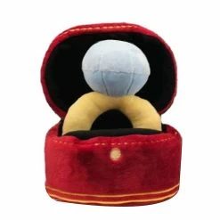 Kry Ring Box Peluche Toy Love Case Stuffed Pet Chew Toy Sounds Puppies Kids Soft Dog Interested Toys