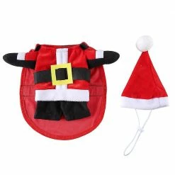 Unbranded Szcc Dog Cat Noël Noël Costume, Funny Pet Cosplay Outfits Avec Une Casquette, Puppy Fleece Vêtements Chauds Pour Noël -nourriture pour chien boutique 727507913 max