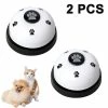 Luluzhu Cloche Pour Animaux De Compagnie, 2 Pack Metal Bell Dog Training Avec Fonds En Caoutchouc Antidérapants Cloche De Porte Pour Chien Pour PotTy Training Ring Pet Tool Dispositif De Communication Pour