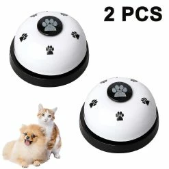 Luluzhu Cloche Pour Animaux De Compagnie, 2 Pack Metal Bell Dog Training Avec Fonds En Caoutchouc Antidérapants Cloche De Porte Pour Chien Pour PotTy Training Ring Pet Tool Dispositif De Communication Pour