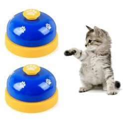 Luluzhu Cloche Pour Animaux De Compagnie, 2 Pack Metal Bell Dog Training Avec Fonds En Caoutchouc Antidérapants Cloche De Porte Pour Chien Pour PotTy Training Ring Pet Tool Dispositif De Communication Pour -nourriture pour chien boutique 729344446 max